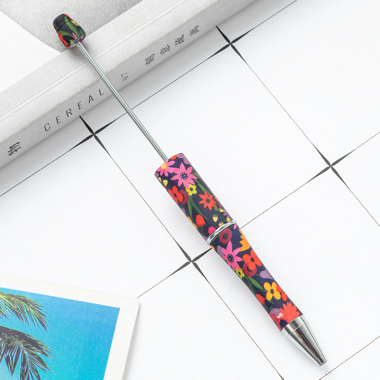 Wholesale Beadable Pens Cow Print Leopard Print Christmas Plastic Pen DIY for Beaded